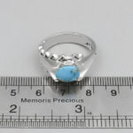 انگشتر فیروزه نیشابوری نقره دست ساز مردانه طرح بهنام - Image 2