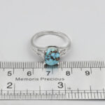 انگشتر فیروزه نیشابوری نقره زنانه طرح فائزه - Image 2