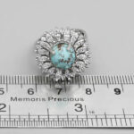 انگشتر فیروزه نیشابوری نقره زنانه طرح آدینا - Image 3