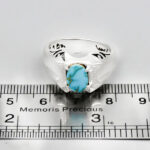 انگشتر فیروزه نیشابوری نقره دست ساز مردانه طرح آصف - Image 2