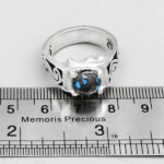 انگشتر فیروزه نیشابوری نقره دست ساز مردانه طرح عابد - Image 2