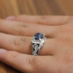 انگشتر فیروزه نیشابوری نقره دست ساز مردانه طرح عابد - Image 3