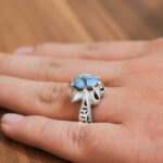 انگشتر فیروزه نیشابوری نقره دست ساز مردانه طرح آرمان - Image 2