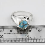 انگشتر فیروزه نیشابوری نقره دست ساز مردانه طرح آرمان - Image 4