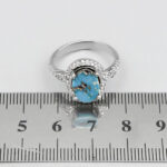 انگشتر فیروزه نیشابوری نقره زنانه طرح راحله - Image 2