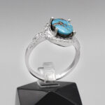 انگشتر فیروزه نیشابوری نقره زنانه طرح راحله - Image 3