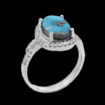 انگشتر فیروزه نیشابوری نقره زنانه طرح راحله