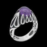 انگشتر آمیتیست نقره مردانه طرح شهریار - Image 5