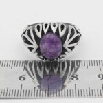 انگشتر آمیتیست نقره مردانه طرح شهریار - Image 3