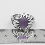 انگشتر آمیتیست نقره مردانه طرح آدام - Image 3