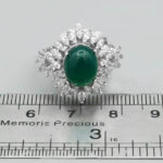 انگشتر عقیق سبز نقره زنانه طرح هانا - Image 2