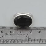 انگشتر عقیق مشکی الماس تراش نقره مردانه طرح رحیم + حرز امام جواد (ع) + تربت امام حسین (ع) - Image 4