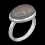 انگشتر عقیق کبود نقره مردانه و زنانه طرح ثامن + حرز امام جواد (ع) + تربت امام حسین(ع)