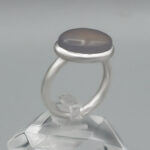 انگشتر عقیق کبود نقره مردانه و زنانه طرح ثامن + حرز امام جواد (ع) + تربت امام حسین(ع) - Image 3