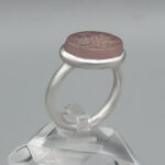 انگشتر عقیق کبود نقره مردانه و زنانه طرح "سبحان الله" + حرز امام جواد(ع) + تربت امام حسین (ع) - Image 3