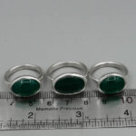 انگشتر عقیق سبز نقره مردانه و زنانه طرح صابر + حرز امام جواد (ع) + تربت امام حسین (ع) - Image 3