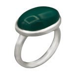 انگشتر عقیق سبز نقره مردانه و زنانه طرح صابر + حرز امام جواد (ع) + تربت امام حسین (ع)