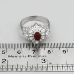 انگشتر عقیق سرخ نقره زنانه طرح فرشته - Image 3