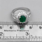 انگشتر عقیق سبز نقره زنانه طرح سما - Image 3