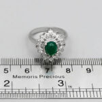 انگشتر عقیق سبز نقره زنانه طرح سپیده - Image 2