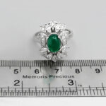 انگشتر عقیق سبز نقره زنانه طرح حمیرا - Image 2