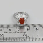 انگشتر عقیق سرخ نقره زنانه طرح آسمان - Image 2