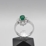 انگشتر عقیق سبز نقره زنانه طرح ساناز - Image 3