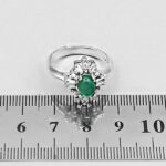 انگشتر عقیق سبز نقره زنانه طرح ساناز - Image 2