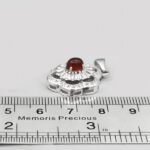 گردنبند عقیق سرخ نقره زنانه طرح صدف - Image 2