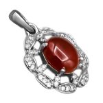 گردنبند عقیق سرخ نقره زنانه طرح ثریا