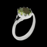 انگشتر زبرجد نقره مردانه طرح بابک