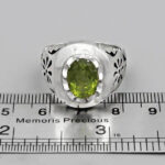 انگشتر زبرجد الماس تراش نقره دست ساز مردانه طرح شروین - Image 2