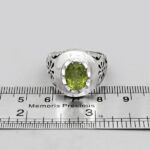 انگشتر زبرجد الماس تراش نقره دست ساز مردانه طرح فاخر سپهر - Image 4