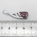 گردنبند یاقوت سرخ الماس تراش نقره زنانه طرح یلدا - Image 2