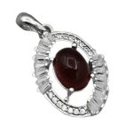 گردنبند عقیق سرخ نقره زنانه طرح ساناز