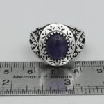 انگشتر آمیتیست نقره مردانه طرح ماهان - Image 3