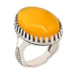 انگشتر شرف الشمس نقره مردانه طرح صاحب + حکاکی