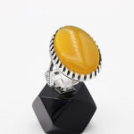 انگشتر شرف الشمس نقره مردانه طرح صاحب + حکاکی - Image 3