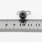 انگشتر حدید صینی نقره زنانه طرح سوسن + حکاکی - Image 2