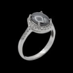 انگشتر حدید صینی نقره زنانه طرح سوسن + حکاکی