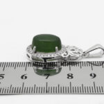 گردنبند یشم نقره زنانه طرح مدینه - Image 2