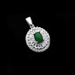 گردنبند یشم نقره زنانه طرح شادی - Image 4