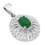 گردنبند یشم نقره زنانه طرح شادی