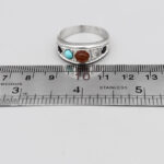 انگشتر چند سنگ نقره مردانه طرح میثم - Image 3