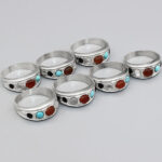 انگشتر چند سنگ نقره مردانه طرح میثم - Image 4