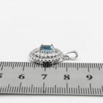 گردنبند توپاز الماس تراش زنانه نقره طرح شادی - Image 3