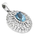 گردنبند توپاز الماس تراش زنانه نقره طرح شادی