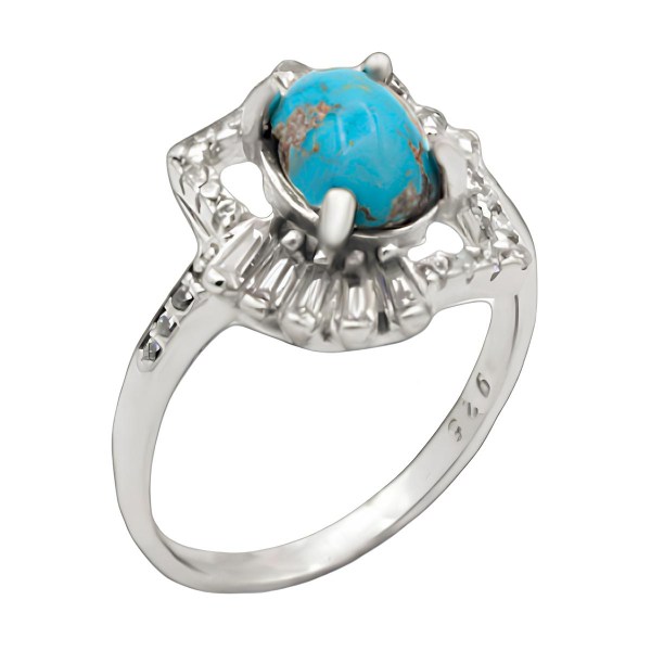 ۲-۱-۳۴۳-turquoise-woman-ring-1-5 انگشتر فیروزه زنانه نقره