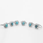 انگشتر فیروزه نیشابوری نقره زنانه طرح فرنوش - Image 4