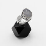 انگشتر عقیق کبود نقره مردانه و زنانه طرح مسلم - Image 2